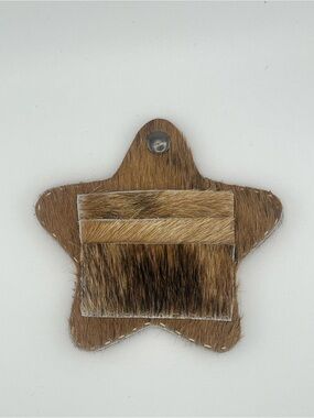 Handcrafted Brown Cowhide Star Wallet
